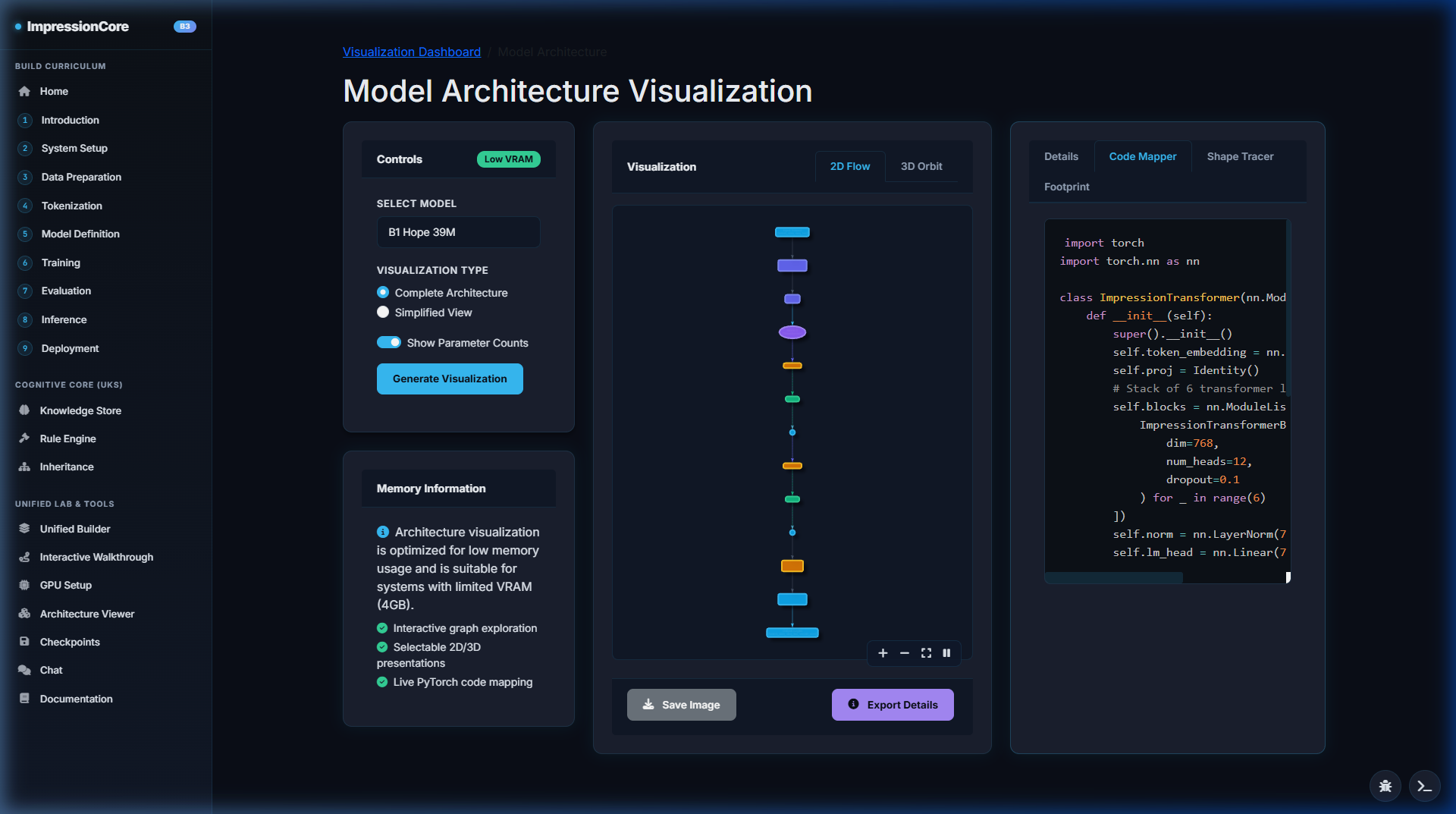 ImpressionCore PyTorch Code Mapper